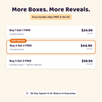 SquishDrop bundle pricing — 1, 3, and 6 box packs