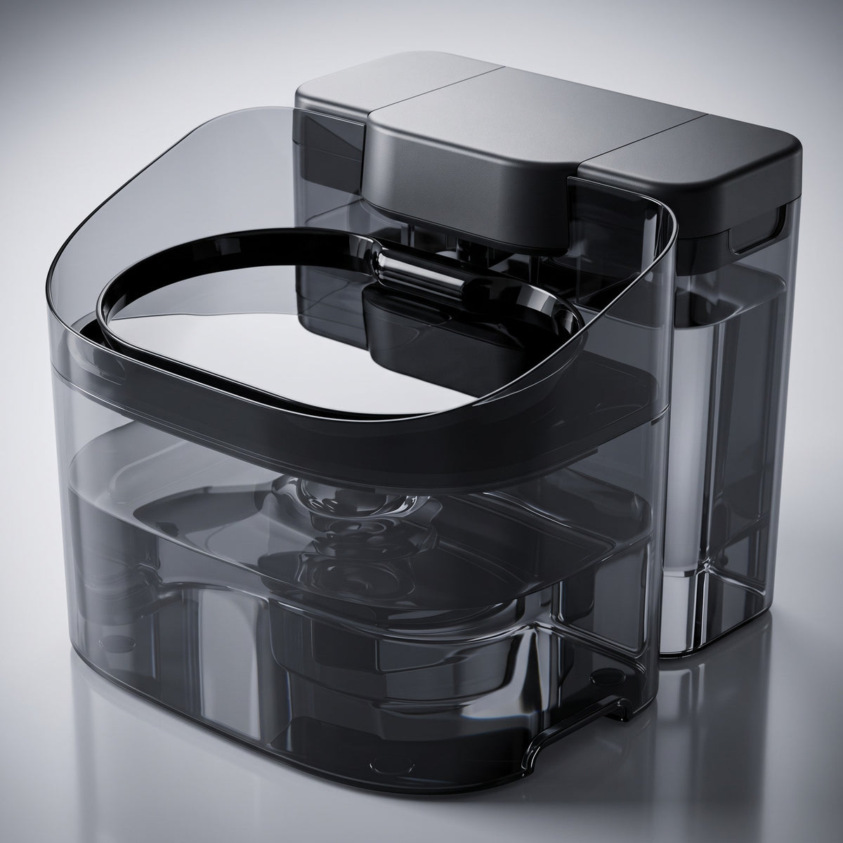 Crunchy Fountain editorial product photo on grey studio sweep