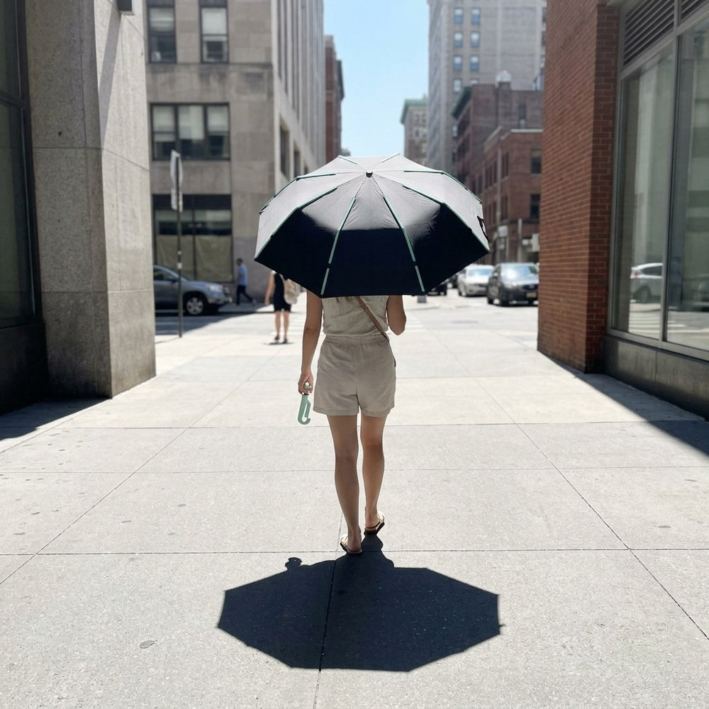 On a dry day it's a sun umbrella.
