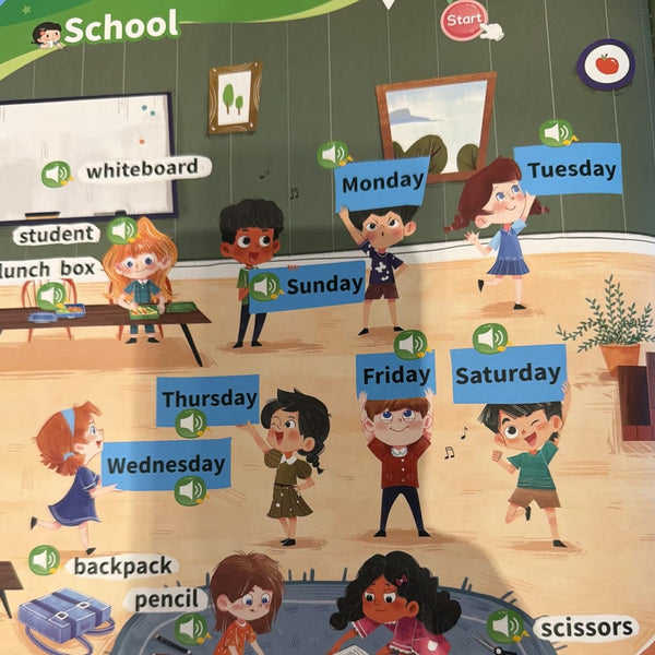 Days, months, school words